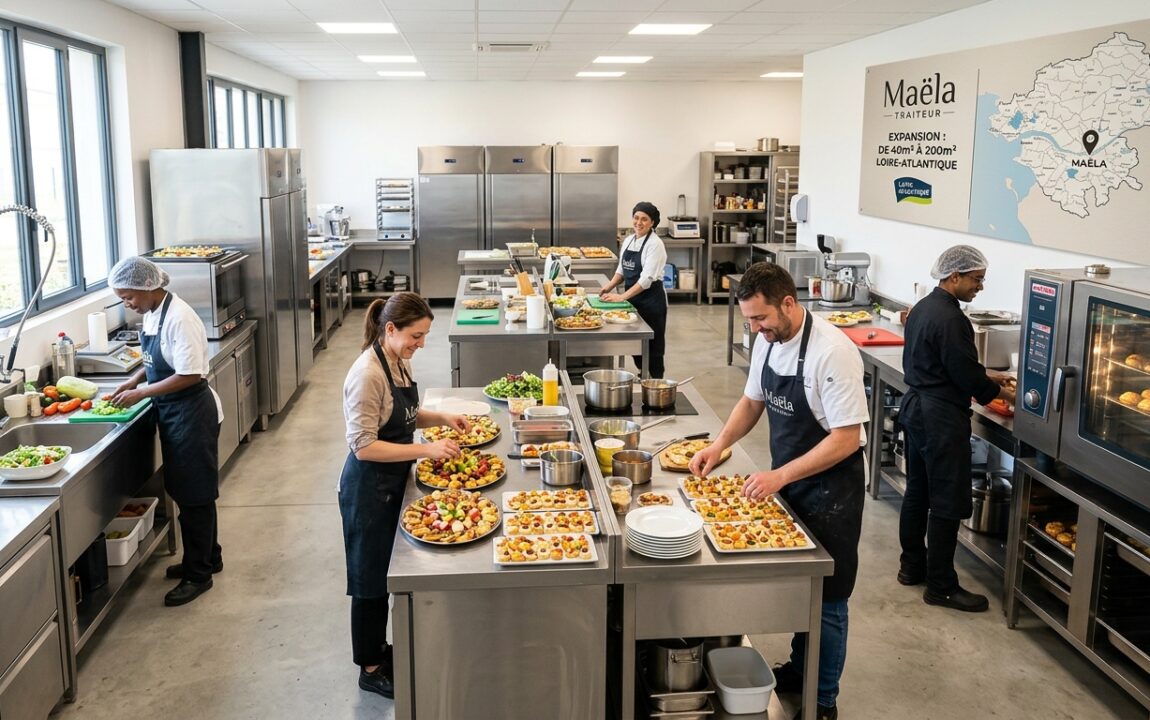 maëla traiteur s'agrandit en loire-atlantique et passe de 40 m² à 200 m² pour mieux vous accueillir et répondre à toutes vos demandes culinaires avec encore plus de qualité.