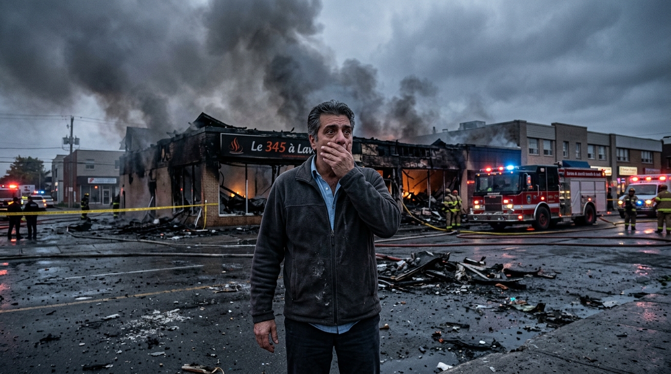 le propriétaire du restaurant traiteur le 345 à lav est sous le choc après un incendie dévastateur qui a ravagé son établissement. découvrez les détails de ce sinistre tragique.