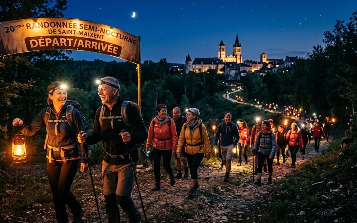 saint-maixent célèbre le succès de sa 20e randonnée semi-nocturne, un événement alliant plaisir et aventure sous les étoiles.