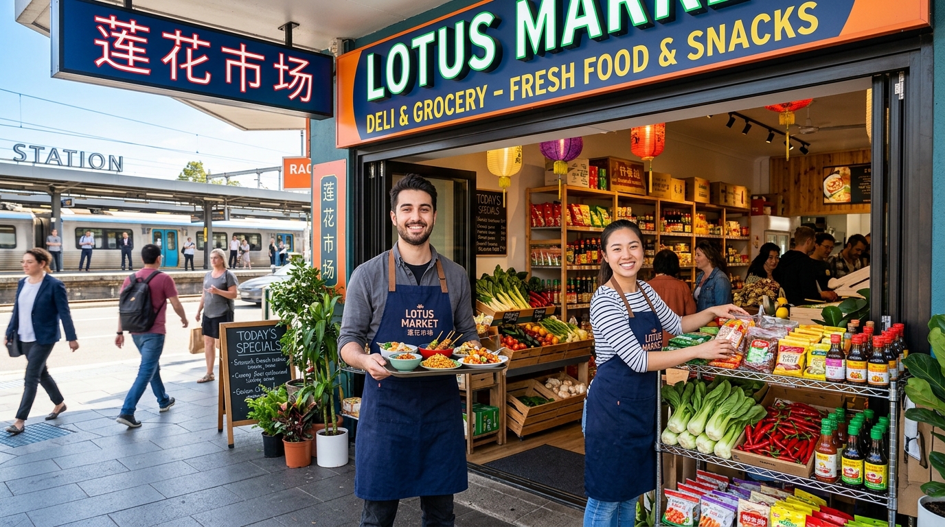 un jeune couple de restaurateurs passionnés redynamise l'épicerie-traiteur asiatique du quartier de la gare, offrant des saveurs authentiques et un service chaleureux.