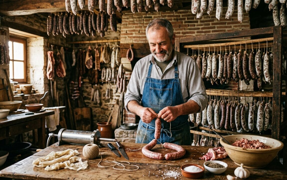 découvrez à saint-just-chaleyssin un charcutier traiteur passionné qui crée un saucisson d'exception, reconnu parmi les meilleurs au monde pour sa qualité et son goût unique.