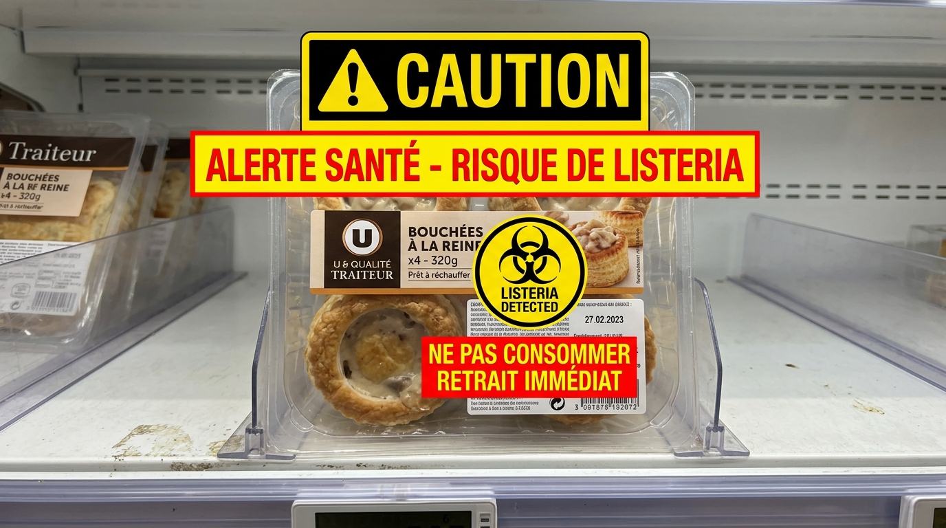 alerte sanitaire concernant un risque de contamination par listeria dans les bouchées à la reine vendues chez u et qualité traiteur. informez-vous sur les précautions à prendre.
