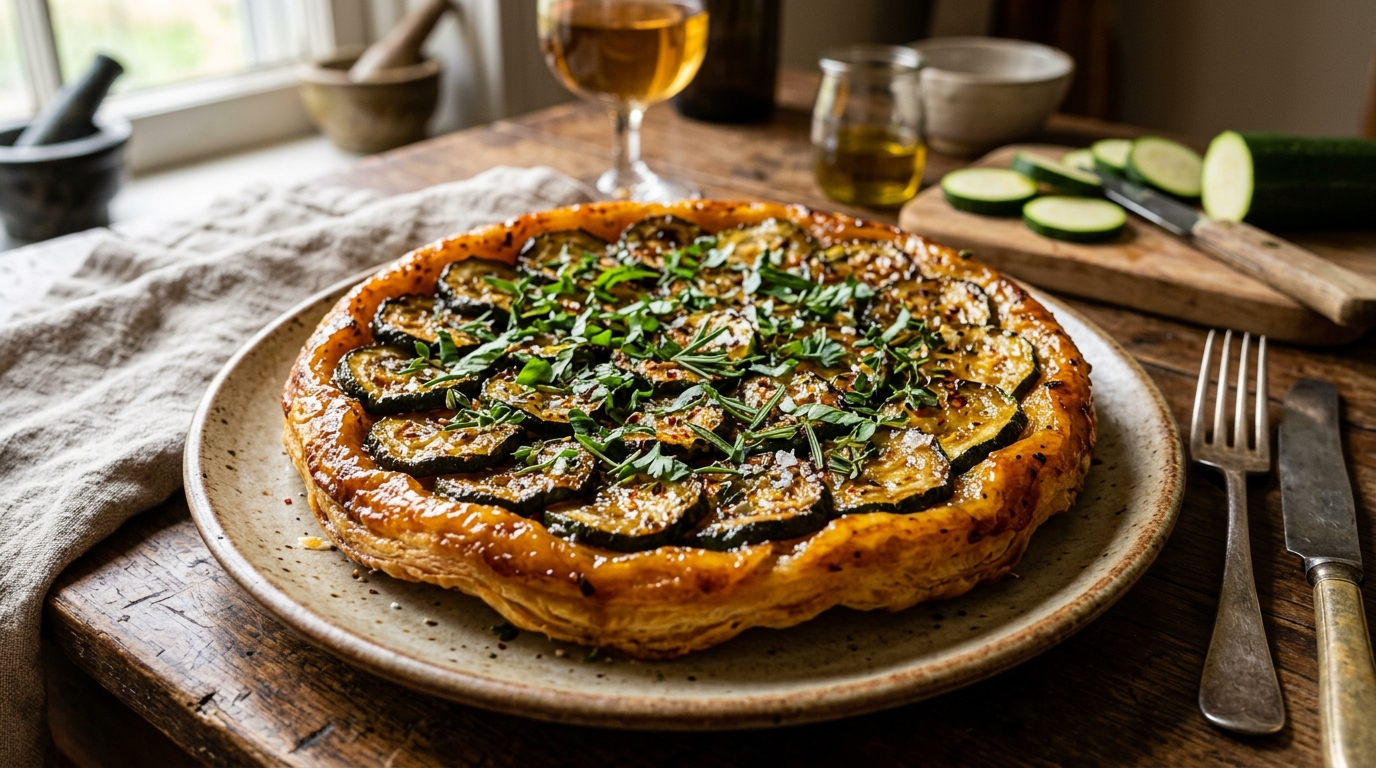 découvrez une tarte renversée aux courgettes, simple et savoureuse, bien meilleure qu'une quiche du traiteur. une recette facile pour régaler toute la famille.