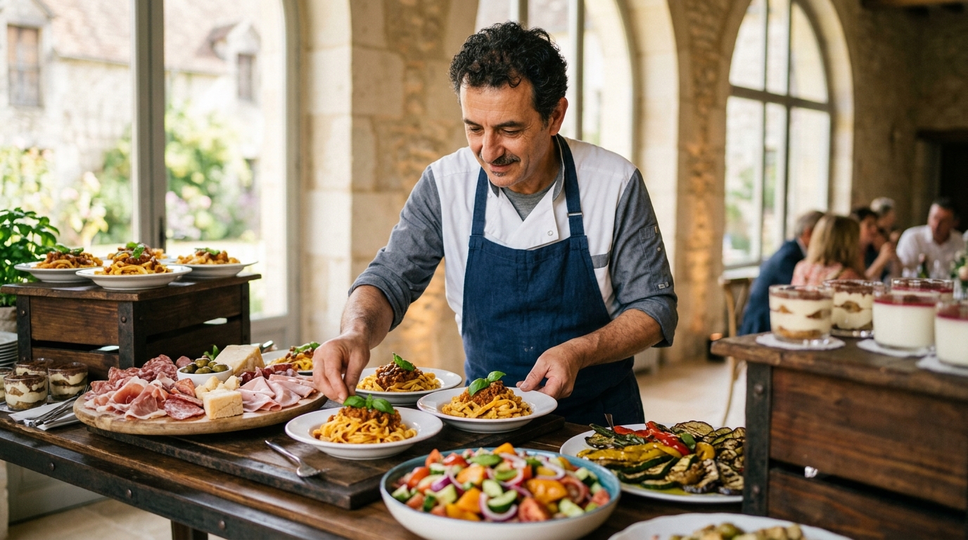découvrez en seine-et-marne un traiteur italien qui compose des buffets sur-mesure, mêlant esthétisme raffiné et saveurs authentiques pour vos événements.
