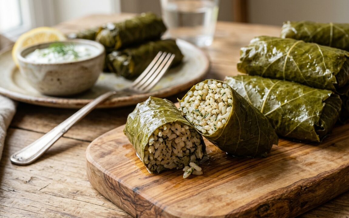 découvrez le secret des feuilles de vigne et du riz préparé la veille pour un goût authentique et raffiné, digne des grands traiteurs. astuces et recettes pour sublimer vos plats.