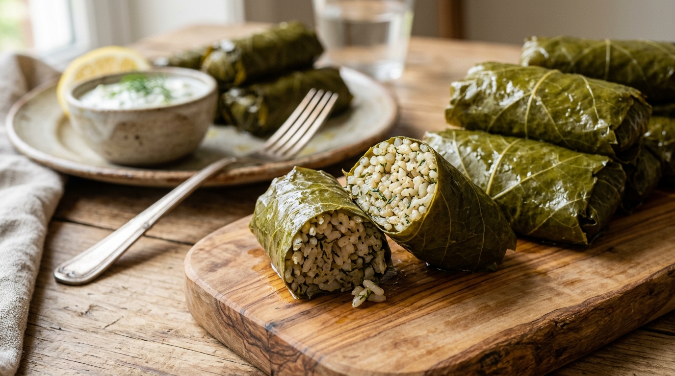 découvrez le secret des feuilles de vigne et du riz préparé la veille pour un goût authentique et raffiné, digne des grands traiteurs. astuces et recettes pour sublimer vos plats.