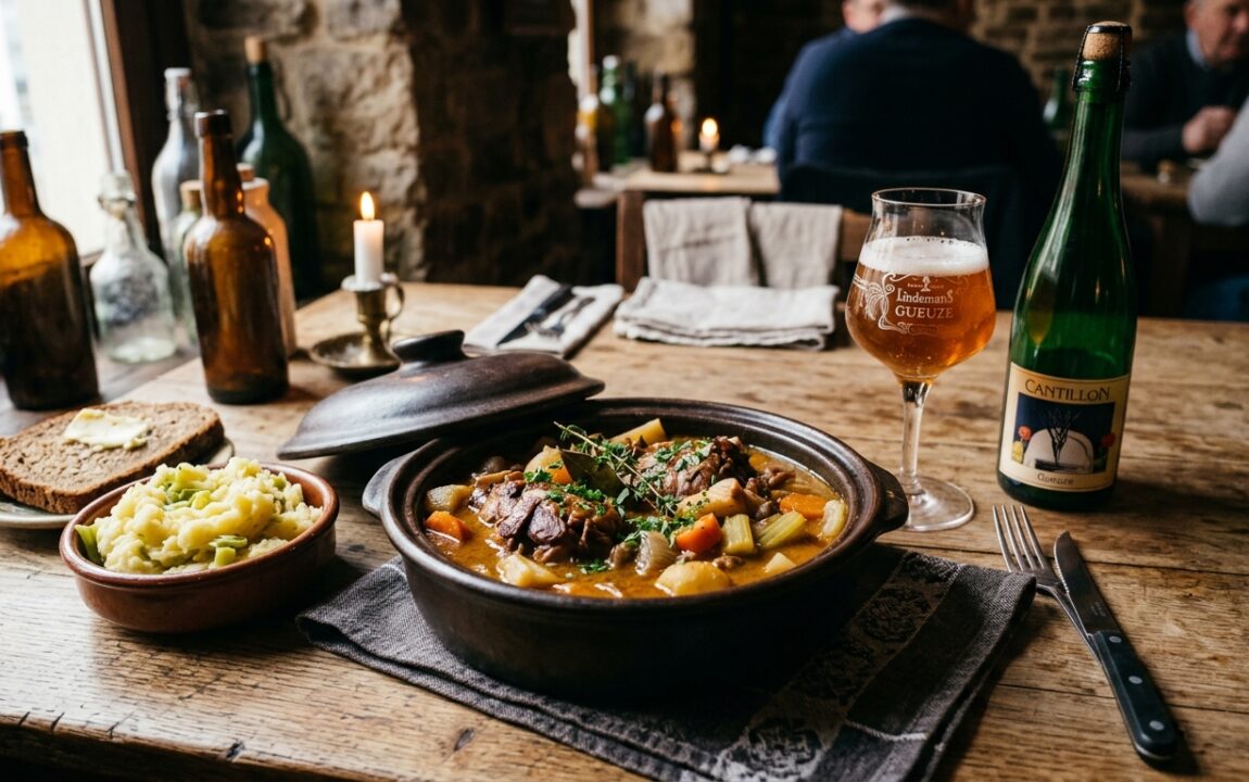 découvrez le lapin à la gueuze, une spécialité culinaire emblématique de bruxelles qui allie tradition et saveurs uniques pour un voyage gustatif inoubliable.