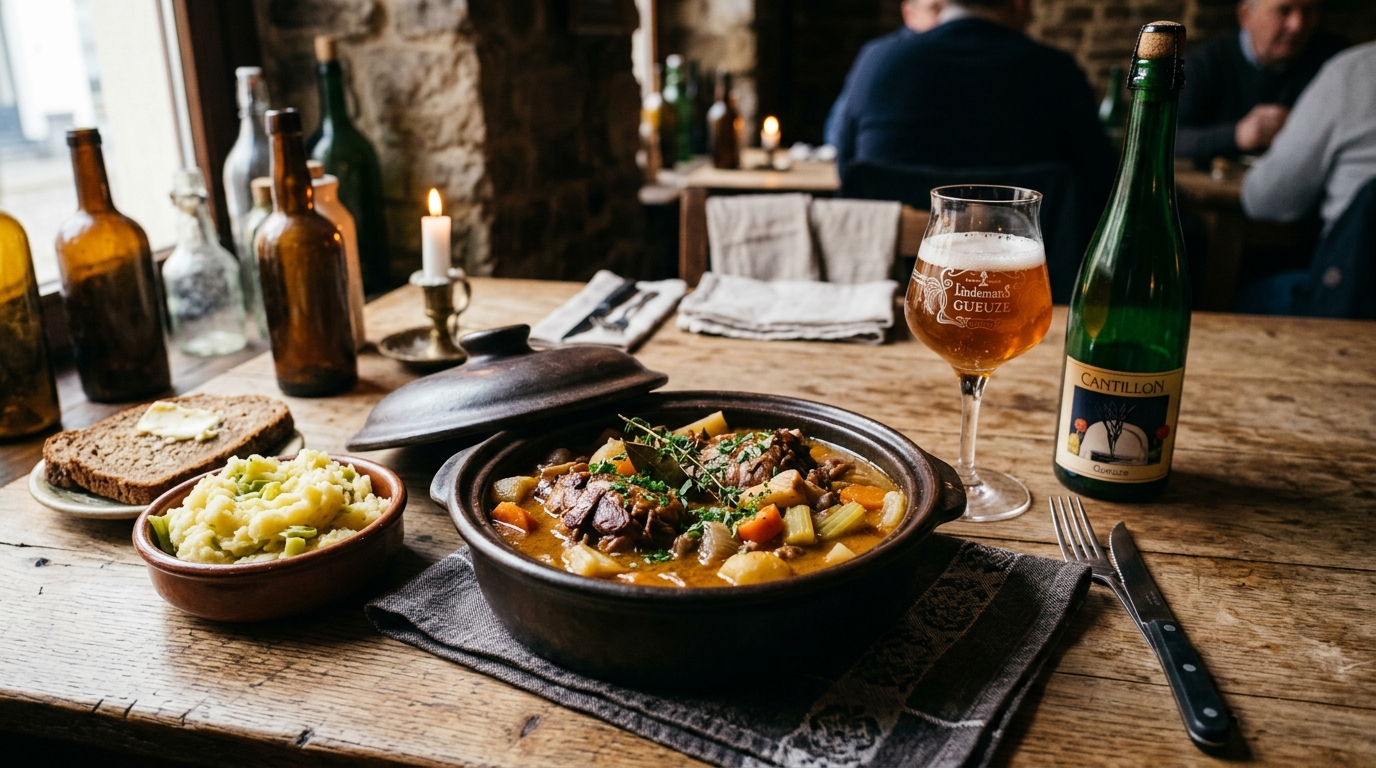 découvrez le lapin à la gueuze, une spécialité culinaire emblématique de bruxelles qui allie tradition et saveurs uniques pour un voyage gustatif inoubliable.