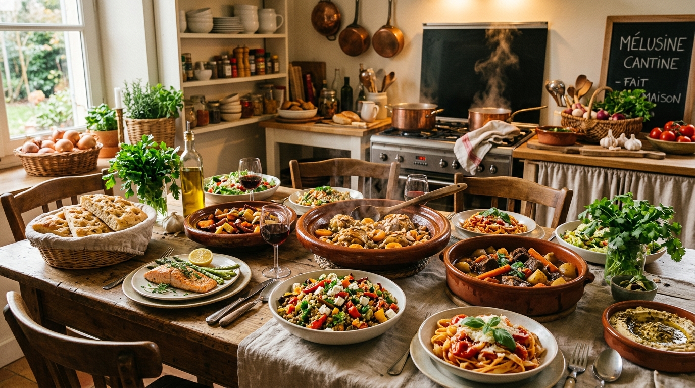découvrez mélusine cantine, votre traiteur à domicile, offrant une cuisine savoureuse et généreuse directement chez vous. profitez de plats faits maison, gourmands et en abondance pour toutes vos occasions.