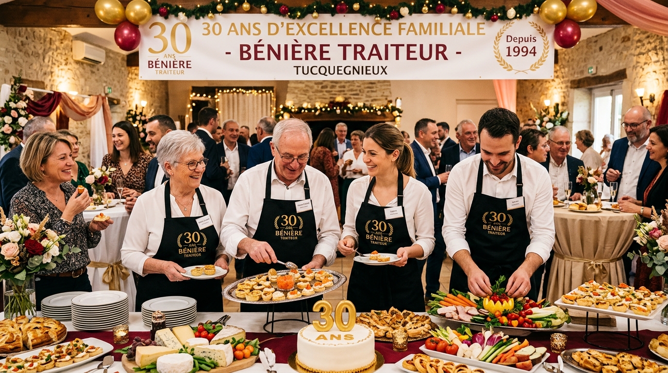 découvrez comment tucquegnieux célèbre 30 ans d'excellence familiale avec bénière traiteur, un événement chaleureux réunissant tradition et savoir-faire culinaire.