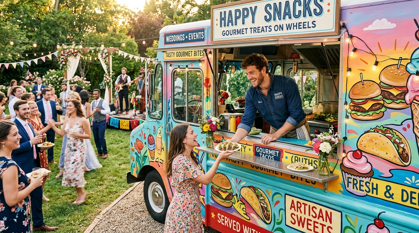 découvrez l'histoire inspirante d'un jeune de 26 ans qui parcourt mariages et événements avec son food-truck gourmand, offrant un pur bonheur culinaire.
