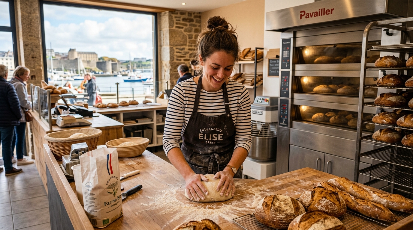 à seulement 25 ans, elle dirige une boulangerie de huit employés à brest, alliant modernité et tradition pour réinventer l'art de la boulangerie.