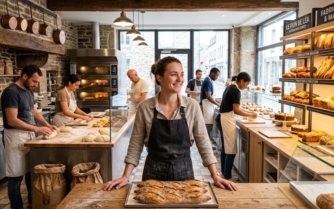 à 25 ans, elle dirige une boulangerie de huit employés à brest, alliant tradition et innovation pour réinventer l'art de la boulangerie.