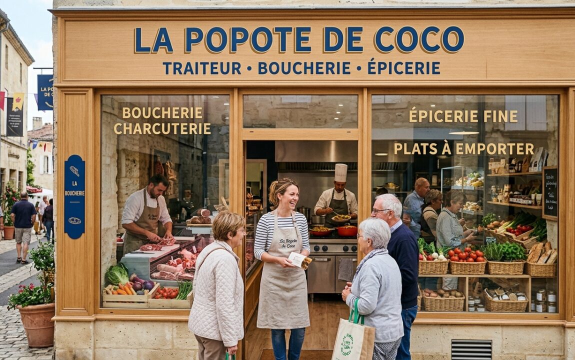 découvrez la popote de coco, le nouveau concept innovant de coralie ollivier alliant traiteur, boucherie et épicerie au cœur d'un charmant bourg pour une expérience gourmande unique.