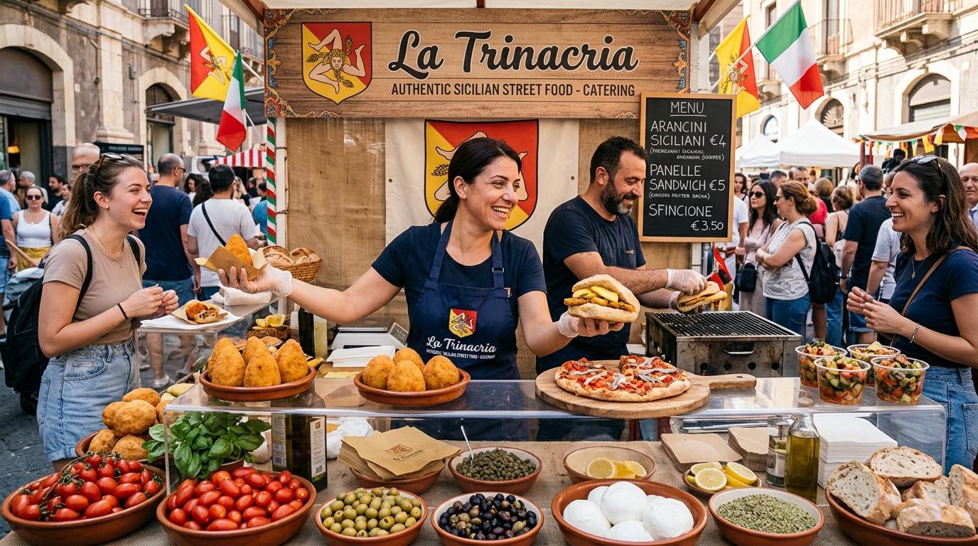 découvrez la trinacria, traiteur sicilien spécialisé en street food, proposant de véritables produits italiens pour une expérience authentique et gourmande.