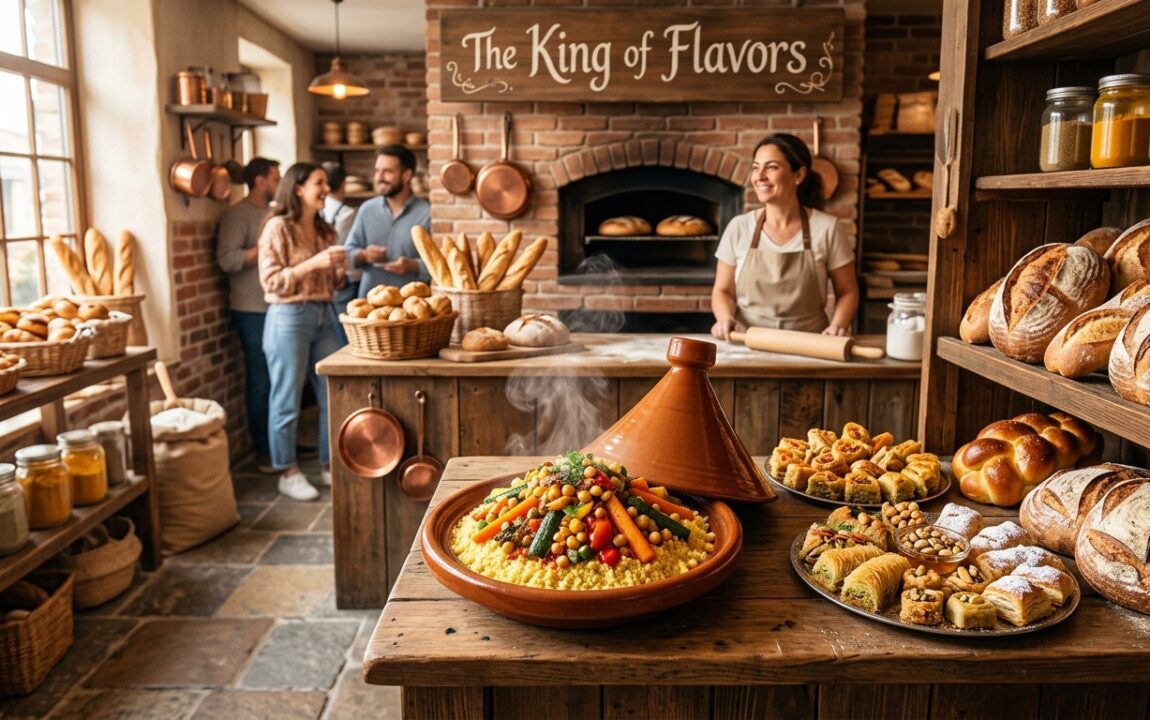 découvrez le roi des saveurs, votre nouvelle boulangerie spécialisée en pains frais, pâtisseries orientales authentiques et couscous maison savoureux, pour un voyage gourmand unique.