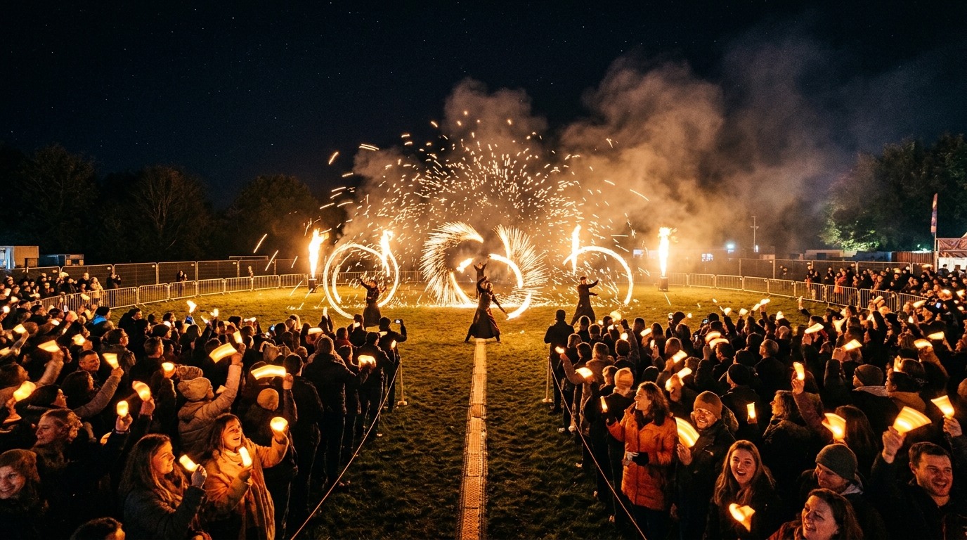 vivez rêves de feu, une animation pyrotechnique participative et spectaculaire qui rassemble petits et grands pour un moment inoubliable.