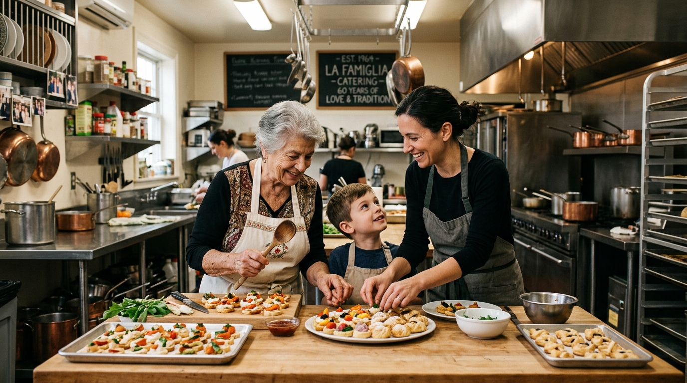 découvrez une tradition familiale de traiteurs, portée avec passion depuis plus de soixante ans et trois générations, offrant des saveurs authentiques et un savoir-faire unique.